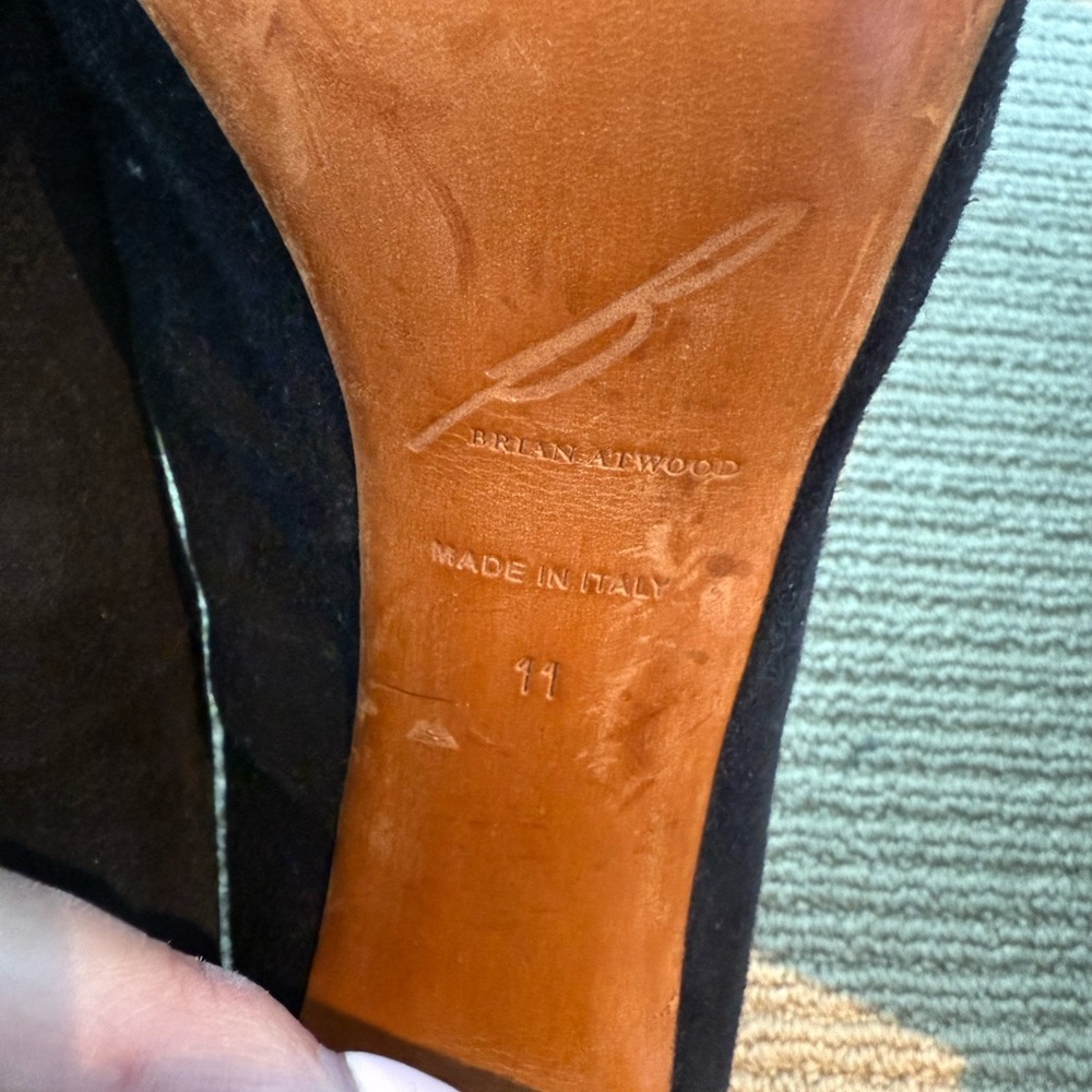 B Brian Atwood Suede Platform Heels - Picture 7 of 9